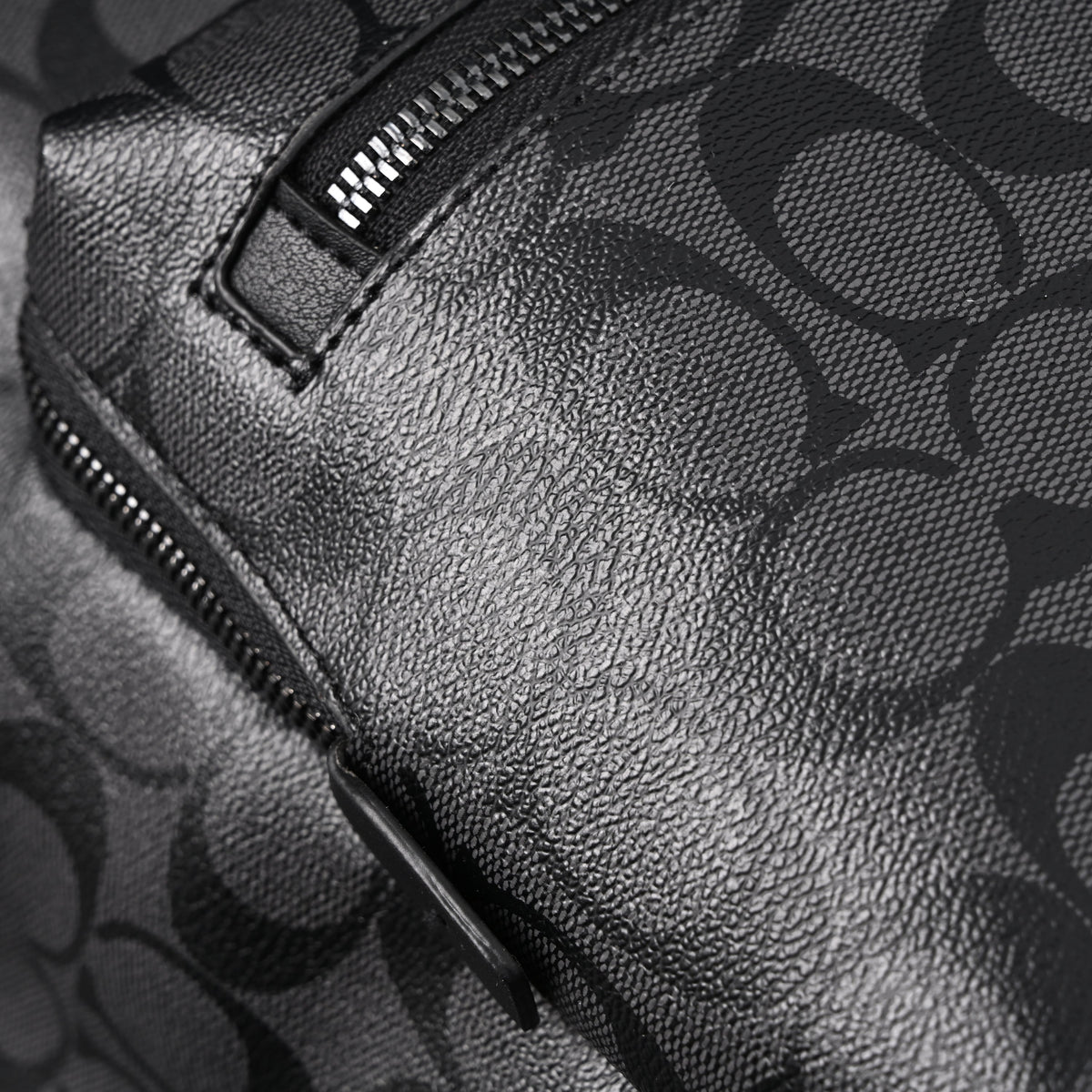 Coach West Backpack – Signature Canvas in Black/Grey - Black/Grey Monogram Pattern