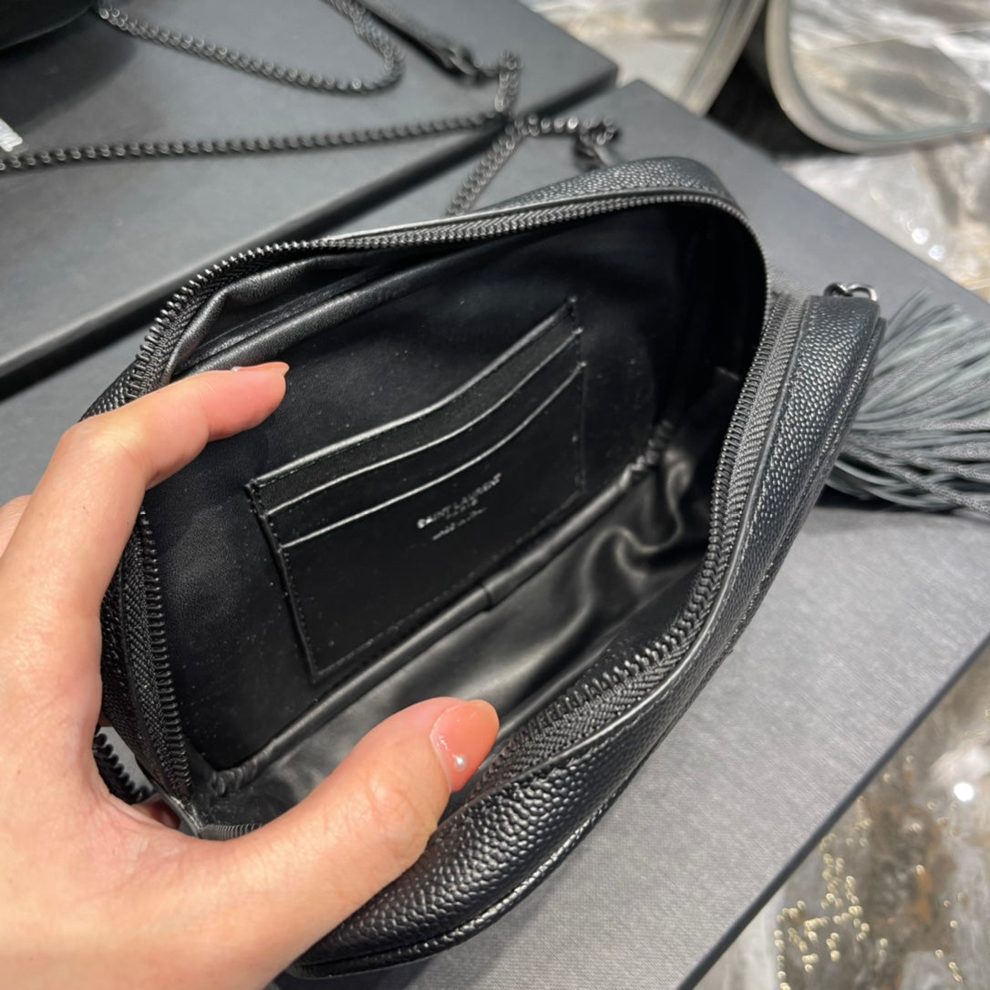 YSL Loulou Mini Camera Bag 18cm Black