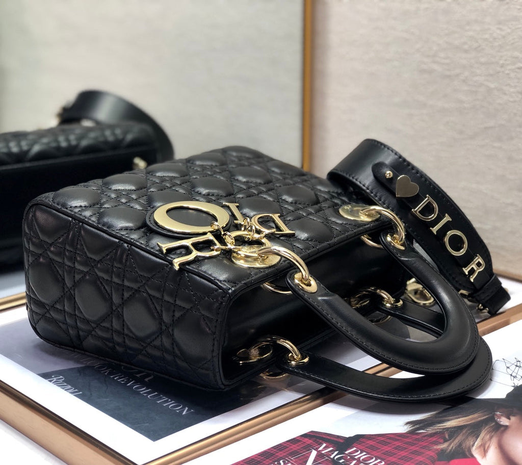 Dior Lady My Abcdior Lambskin Bag - Black
