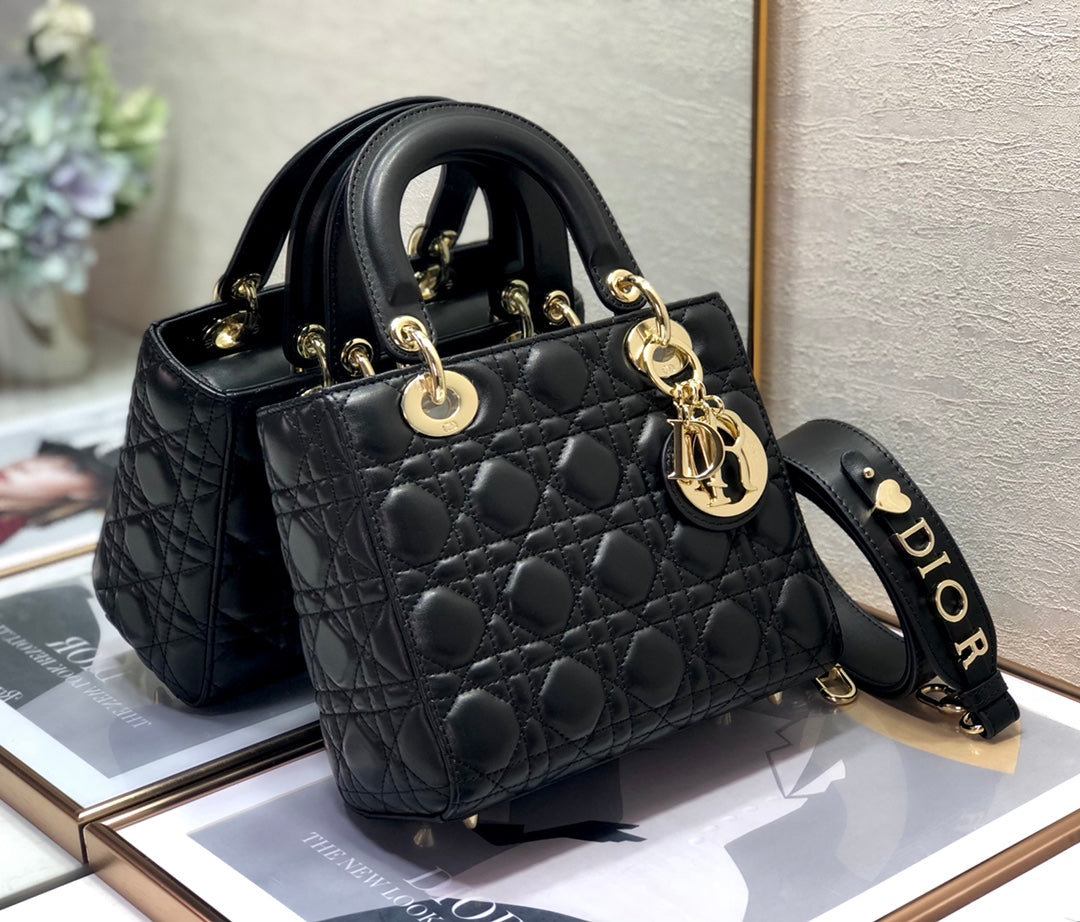 Dior Lady My Abcdior Lambskin Bag - Black