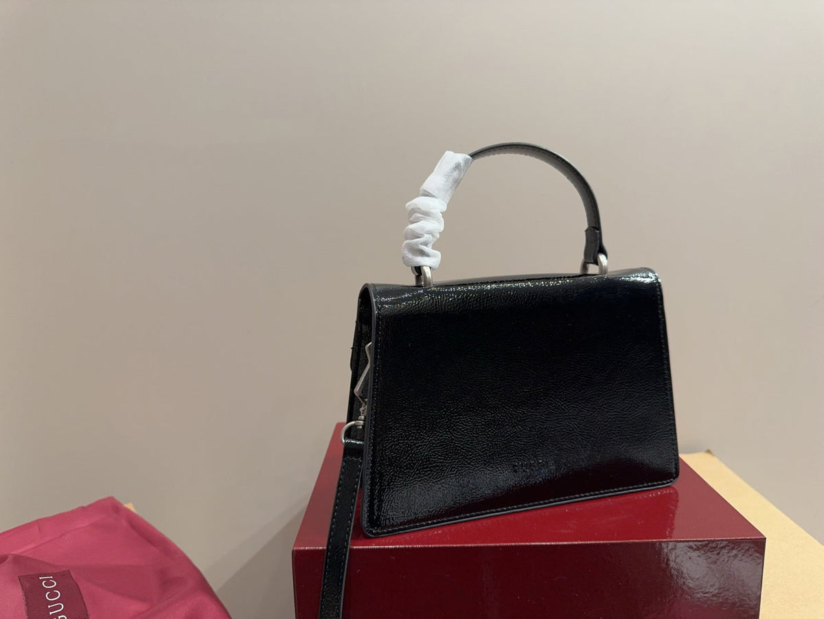 Gucci Glossy Black Handbag Crossbody