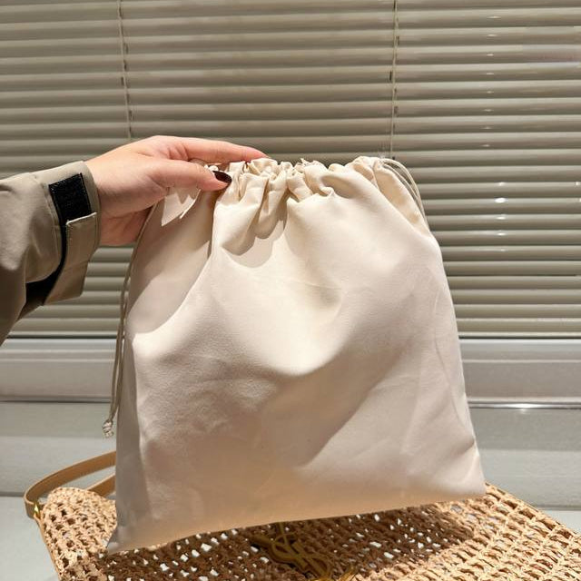 Saint Laurent YSL Raffia Tote Bag