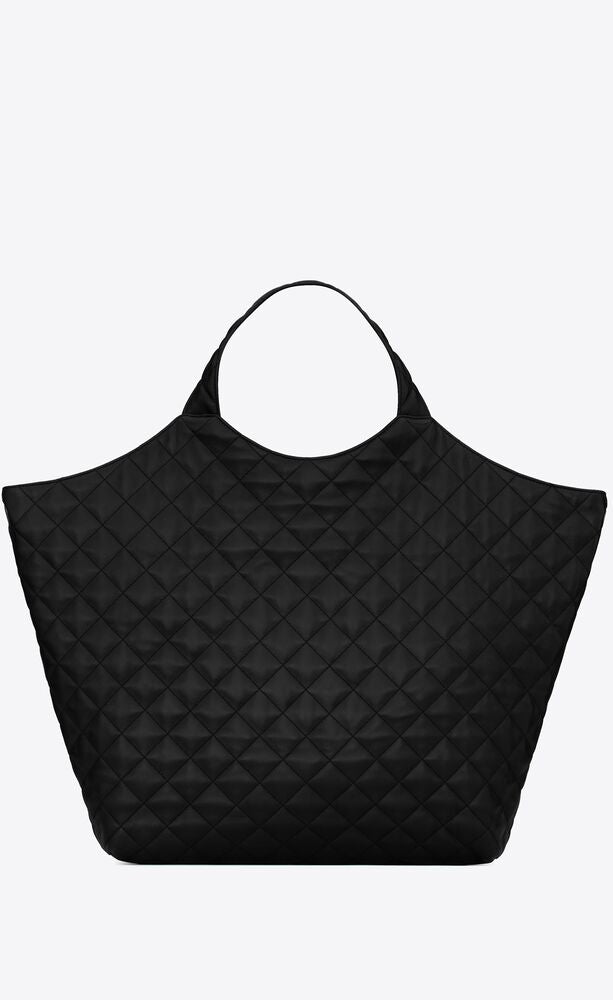 Saint Laurent Icare Maxi Shopping Bag in Quilted Lambskin - Black