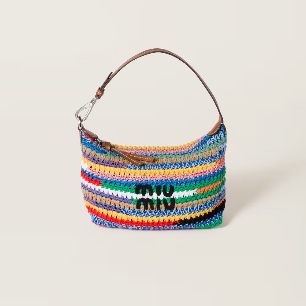 Miu Miu Multicolor Crochet Pouch - Multicolored