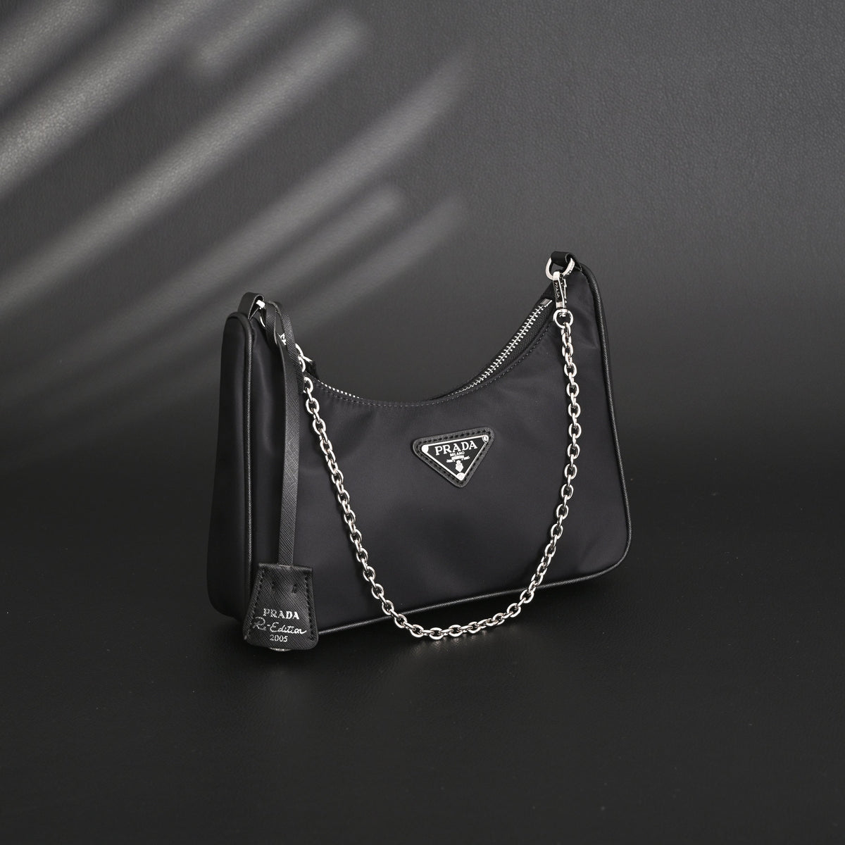 Prada Re-Edition 2005 Nylon Shoulder Bag – Black - Black with Silver-Tone Hardware