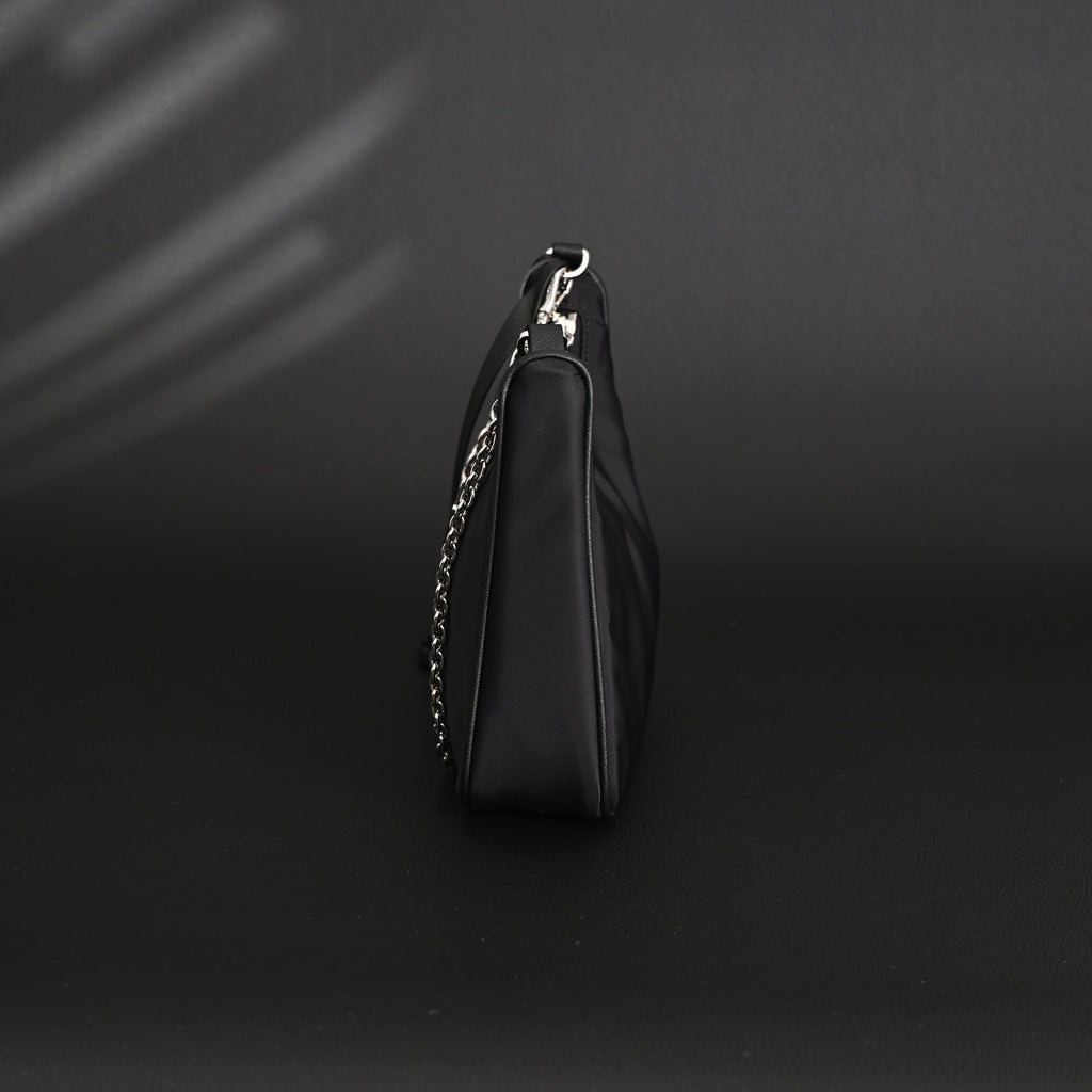 Prada Re-Edition 2005 Nylon Shoulder Bag – Black - Black with Silver-Tone Hardware