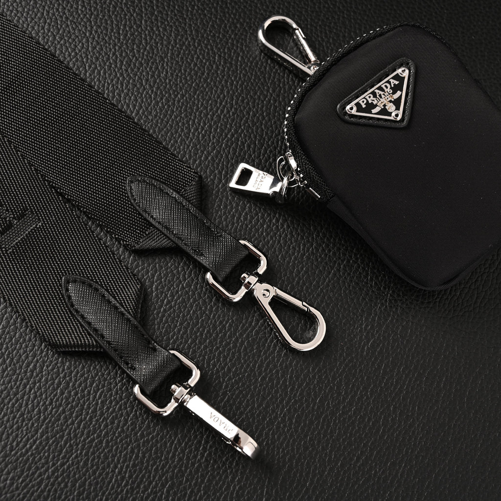 Prada Re-Edition 2005 Nylon Shoulder Bag – Black - Black with Silver-Tone Hardware