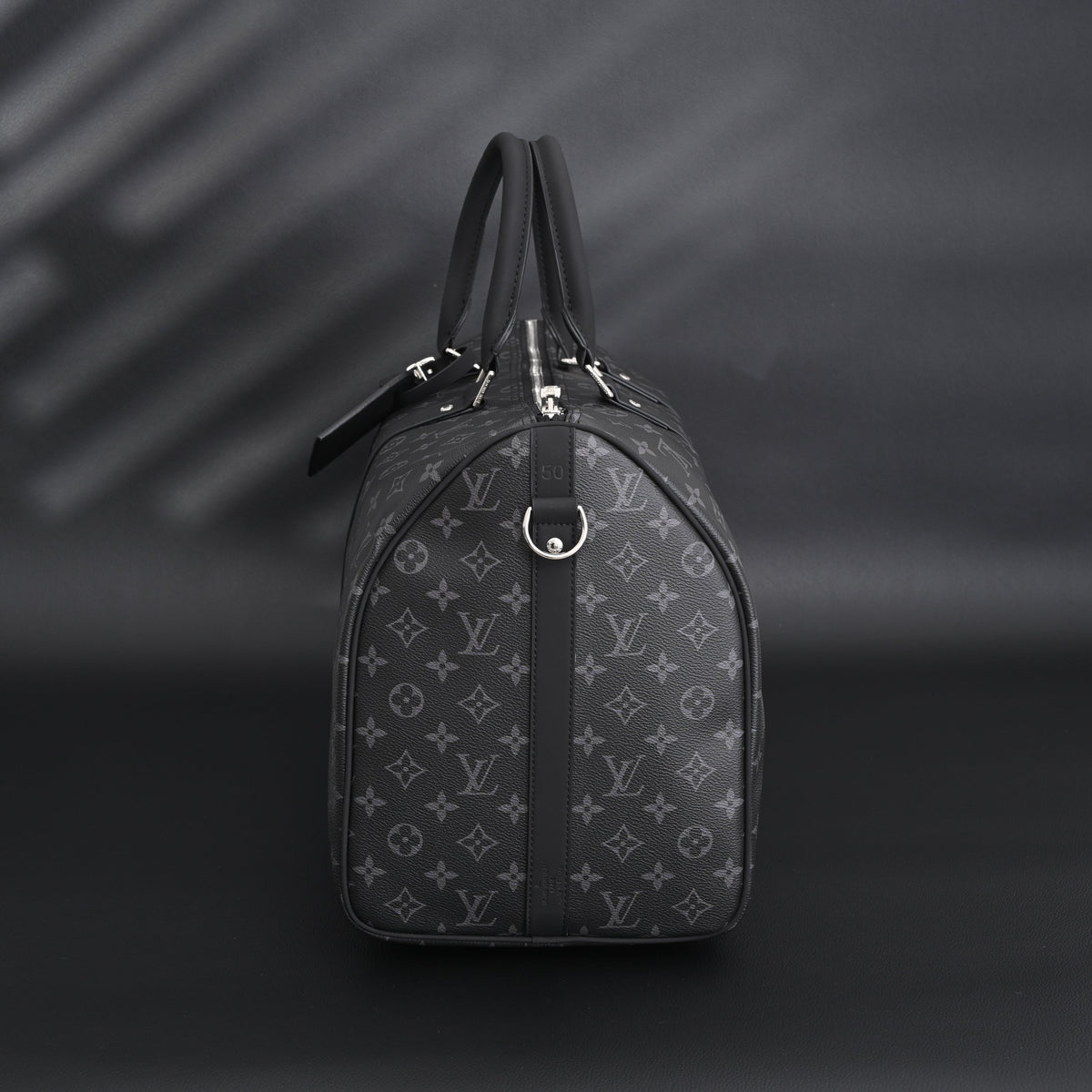 Louis Vuitton Keepall Bandoulière 50 Monogram Eclipse Travel Bag