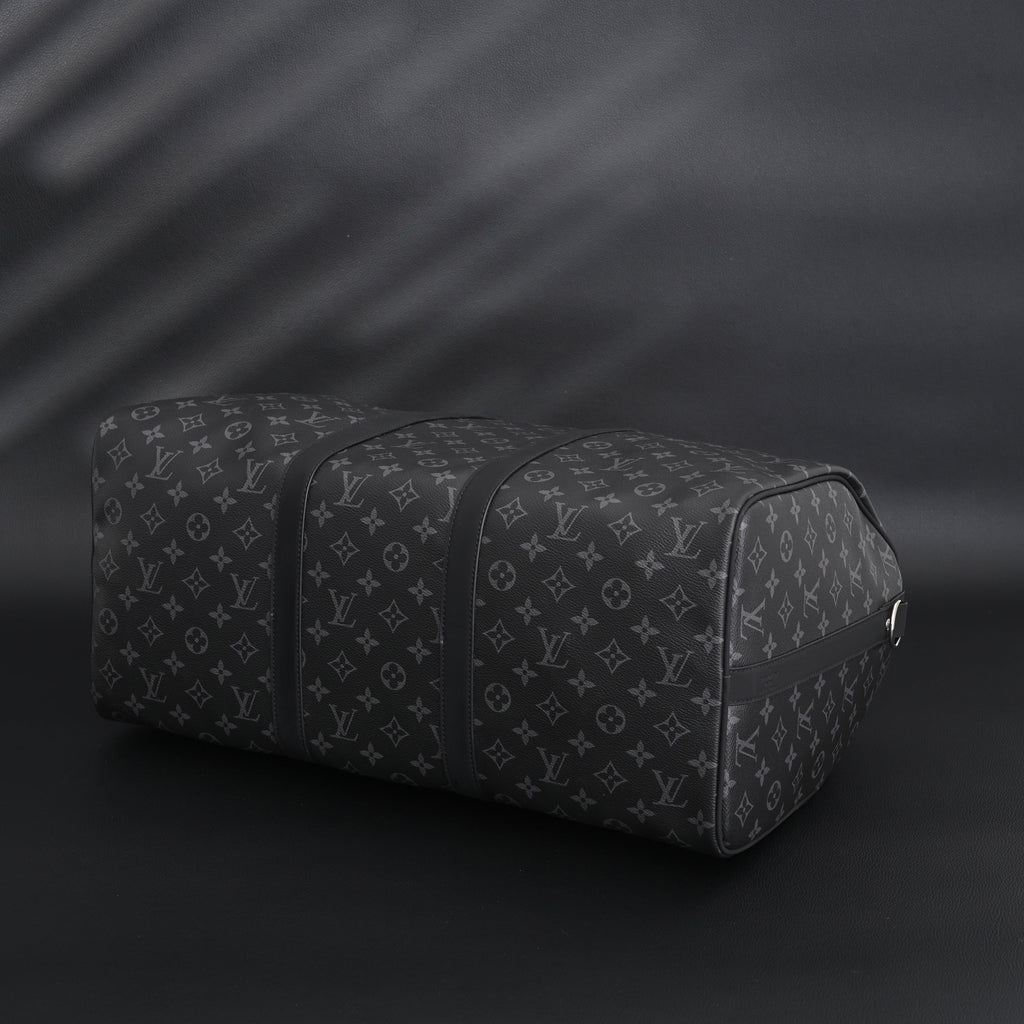 Louis Vuitton Keepall Bandoulière 50 Monogram Eclipse Travel Bag