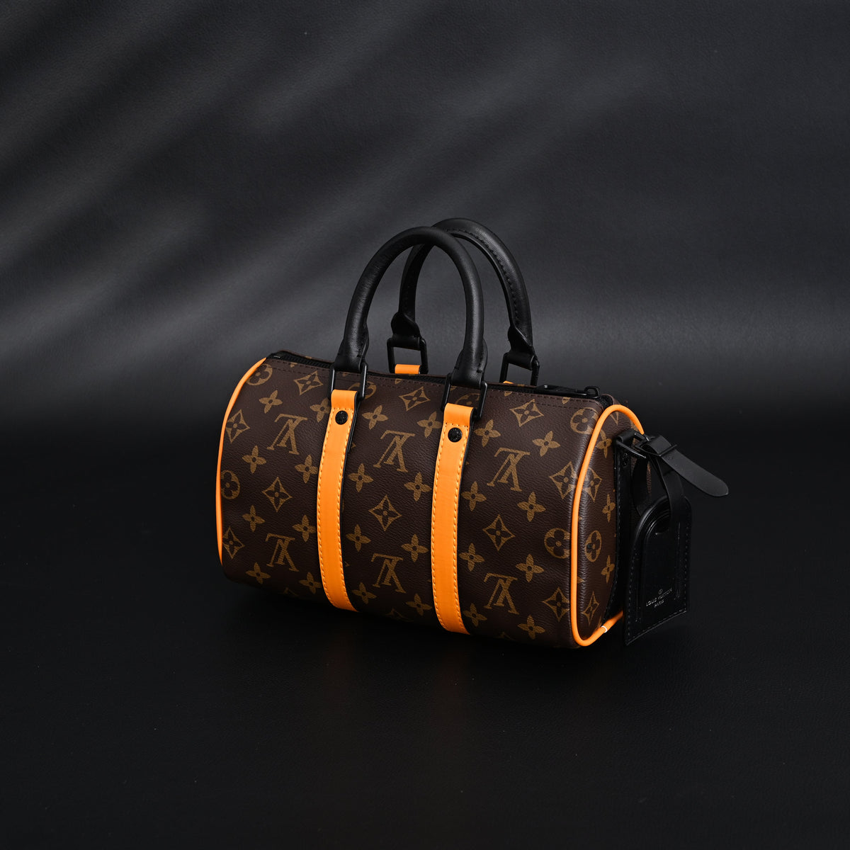 Louis Vuitton Keepall Bandoulière 50 – Monogram Canvas with Neon Orange Trim Travel Bag