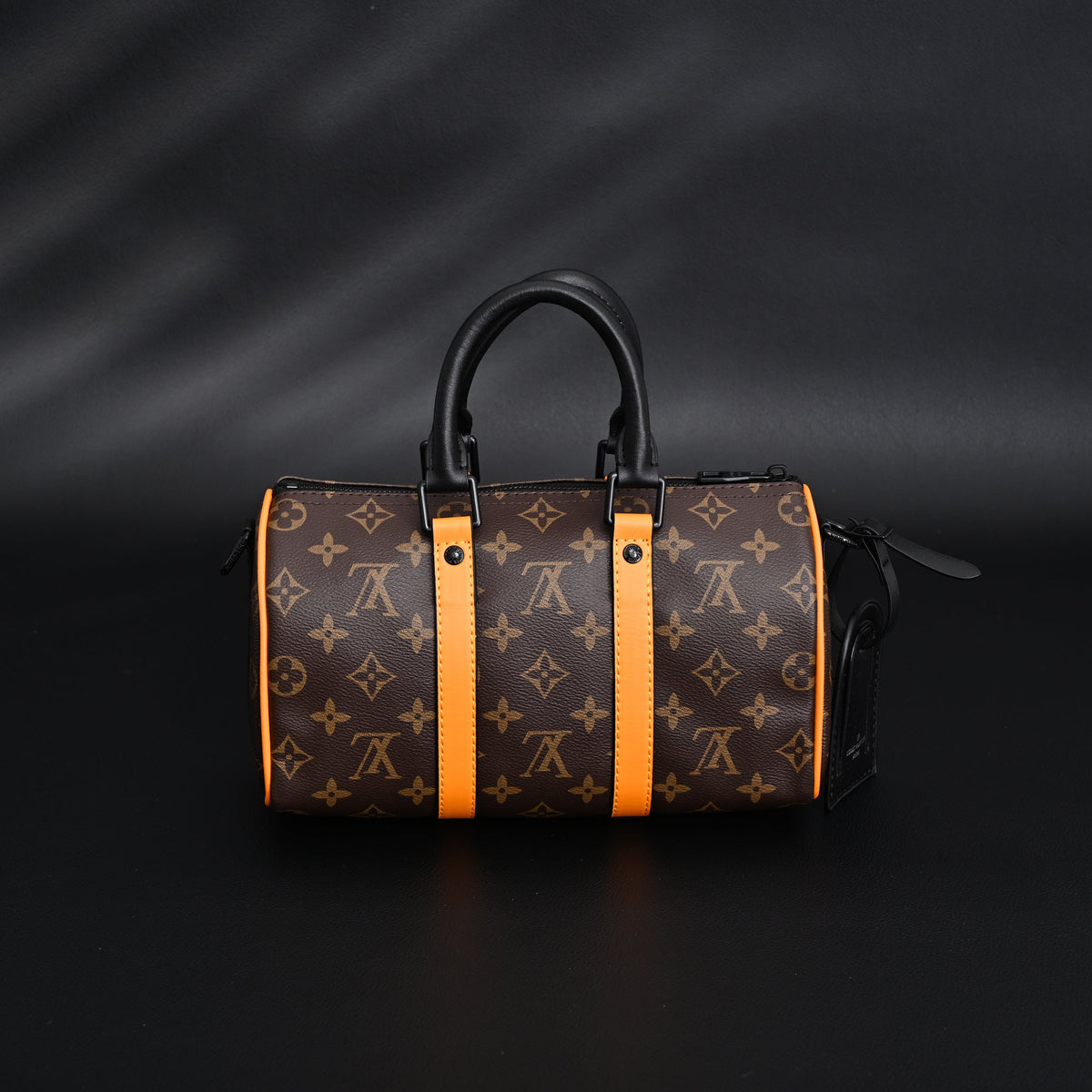 Louis Vuitton Keepall Bandoulière 50 – Monogram Canvas with Neon Orange Trim Travel Bag