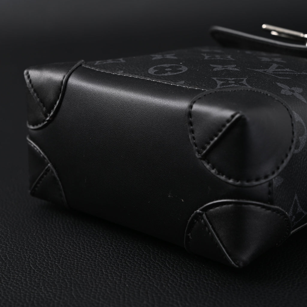 Louis Vuitton Soft Trunk Messenger – Monogram Eclipse Canvas with Silver Chain Handbag