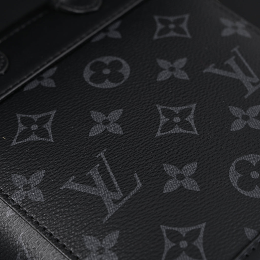 Louis Vuitton Soft Trunk Messenger – Monogram Eclipse Canvas with Silver Chain Handbag