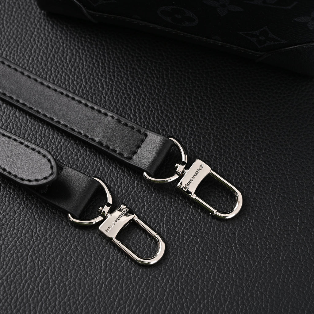Louis Vuitton Soft Trunk Messenger – Monogram Eclipse Canvas with Silver Chain Handbag