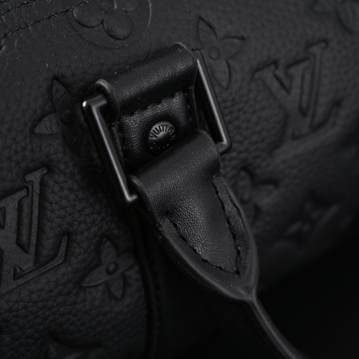 Louis Vuitton Keepall Bandoulière 50 – Monogram Shadow Black Leather Travel Bag