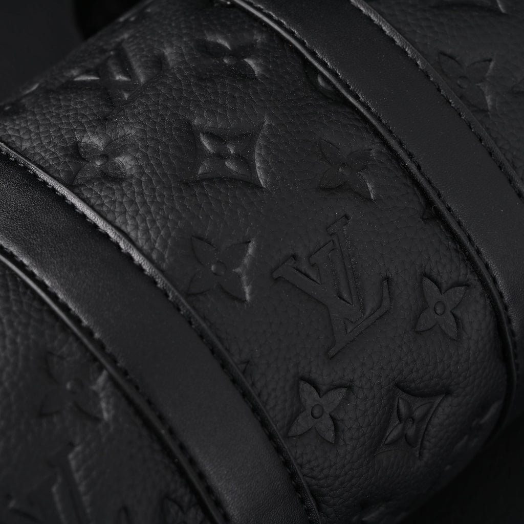 Louis Vuitton Keepall Bandoulière 50 – Monogram Shadow Black Leather Travel Bag