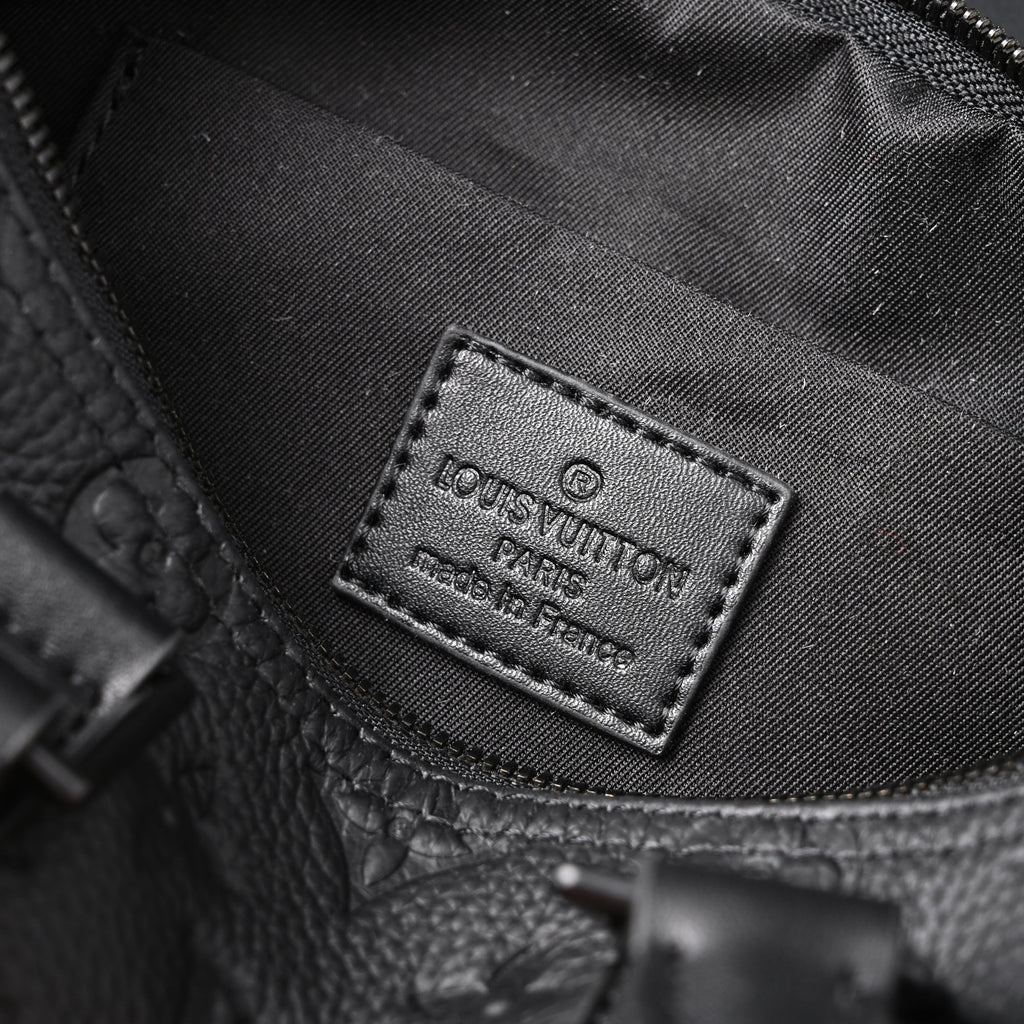 Louis Vuitton Keepall Bandoulière 50 – Monogram Shadow Black Leather Travel Bag