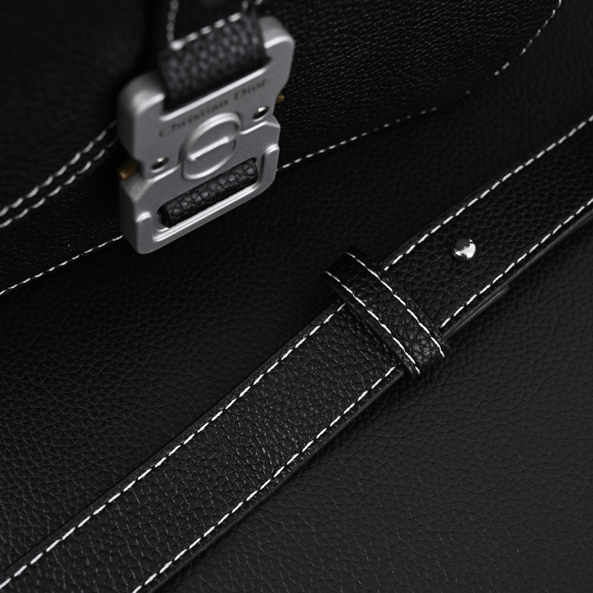 Dior Saddle Crossbody Bag – Black Grained Calfskin with Silver-Tone Hardware - Black with Silver-Tone Hardware