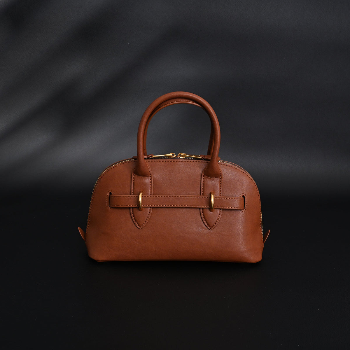 Gucci Horsebit 1955 Brown Leather Top Handle Bag - Classic Brown with Rich Texture
