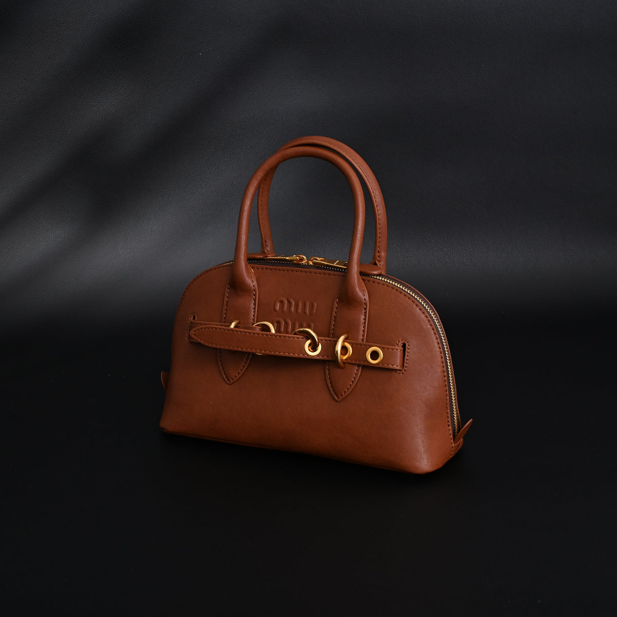 Gucci Horsebit 1955 Brown Leather Top Handle Bag - Classic Brown with Rich Texture