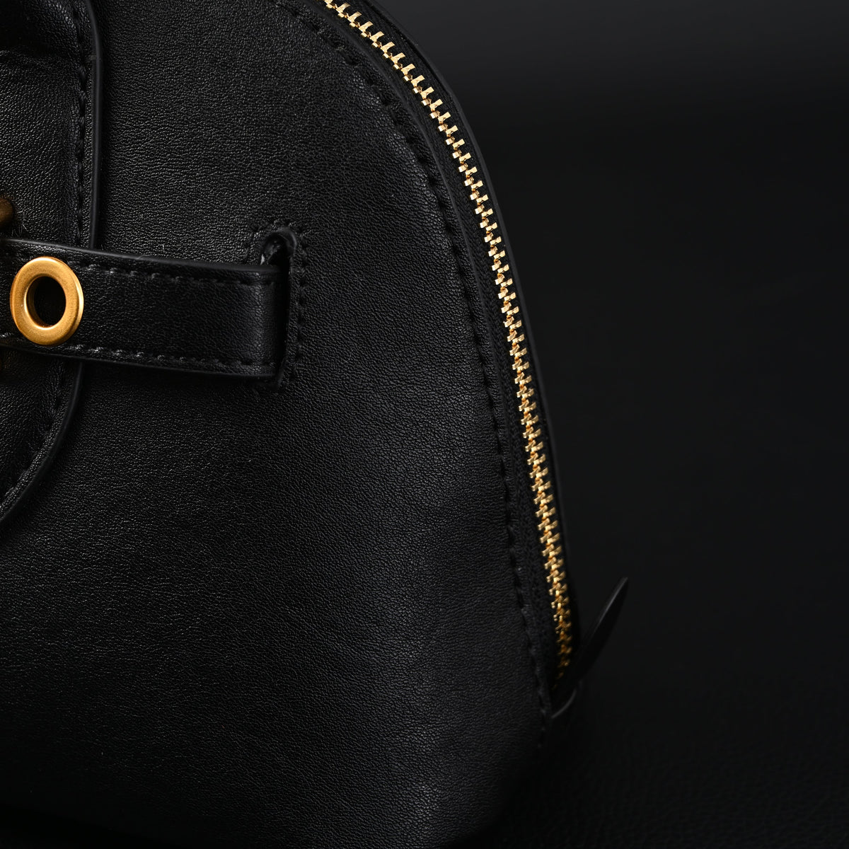 Miu Miu Black Leather Satchel Bag – Medium Structured Tote - Black with Gold-Tone Accents