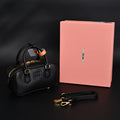 Miu Miu Leather Top Handle Satchel – Classic Black Satchel Bag