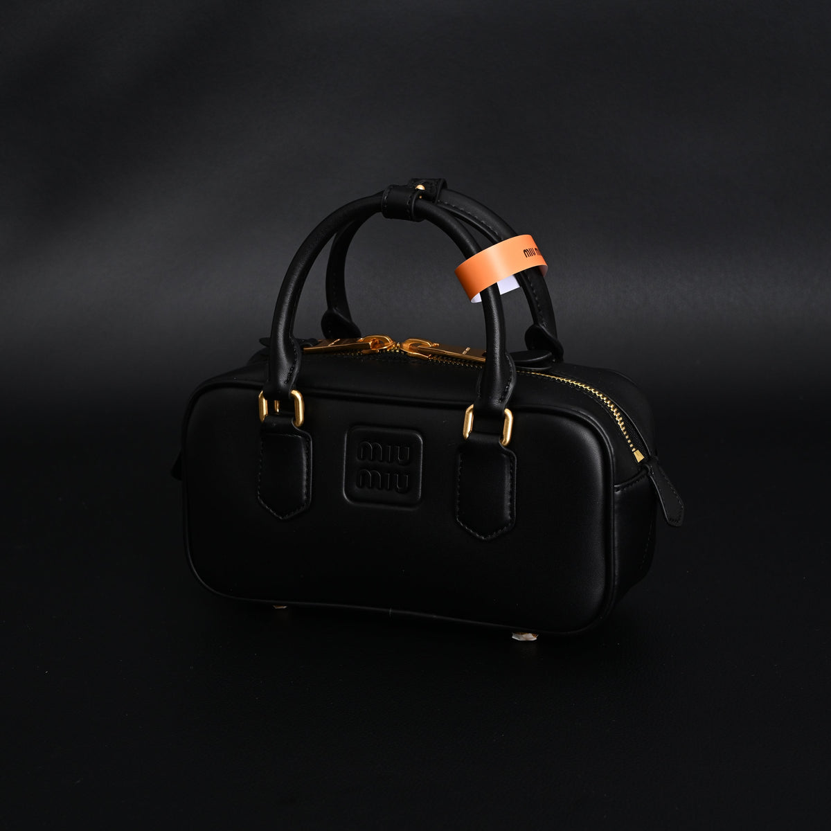 Miu Miu Leather Top Handle Satchel – Classic Black Satchel Bag