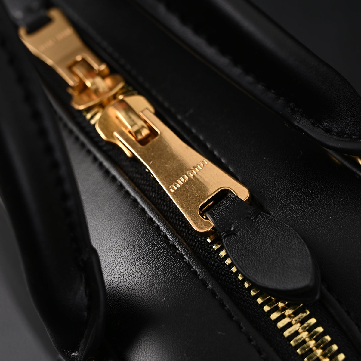 Miu Miu Leather Top Handle Satchel – Classic Black Satchel Bag