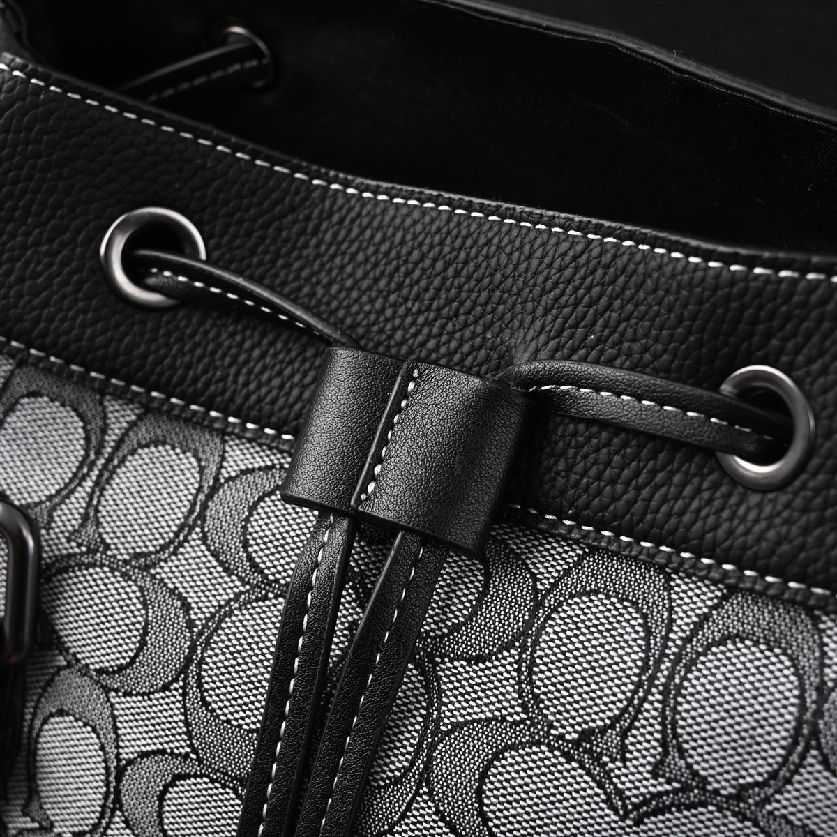 Coach Ch Sprint Backpack – Signature Canvas & Leather - Black / Grey Monogram
