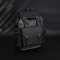 Coach Men's Leather Backpack – Black Signature Canvas