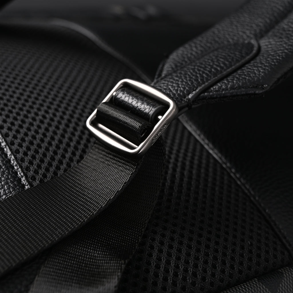 Coach Men's Leather Backpack – Black Signature Canvas