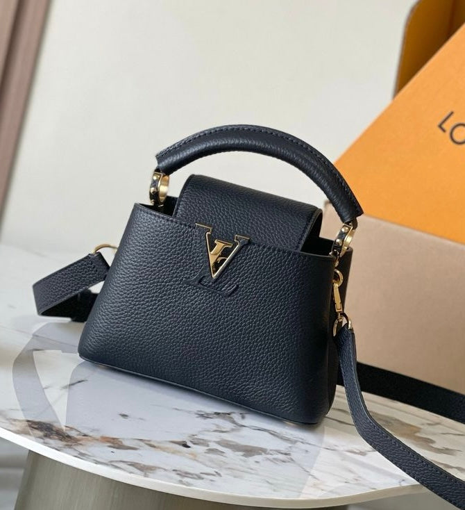 Louis Vuitton Capucines Mini Black Handbag