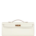 Hermès Kelly Cut Mushroom Swift Gold Hardware Clutch