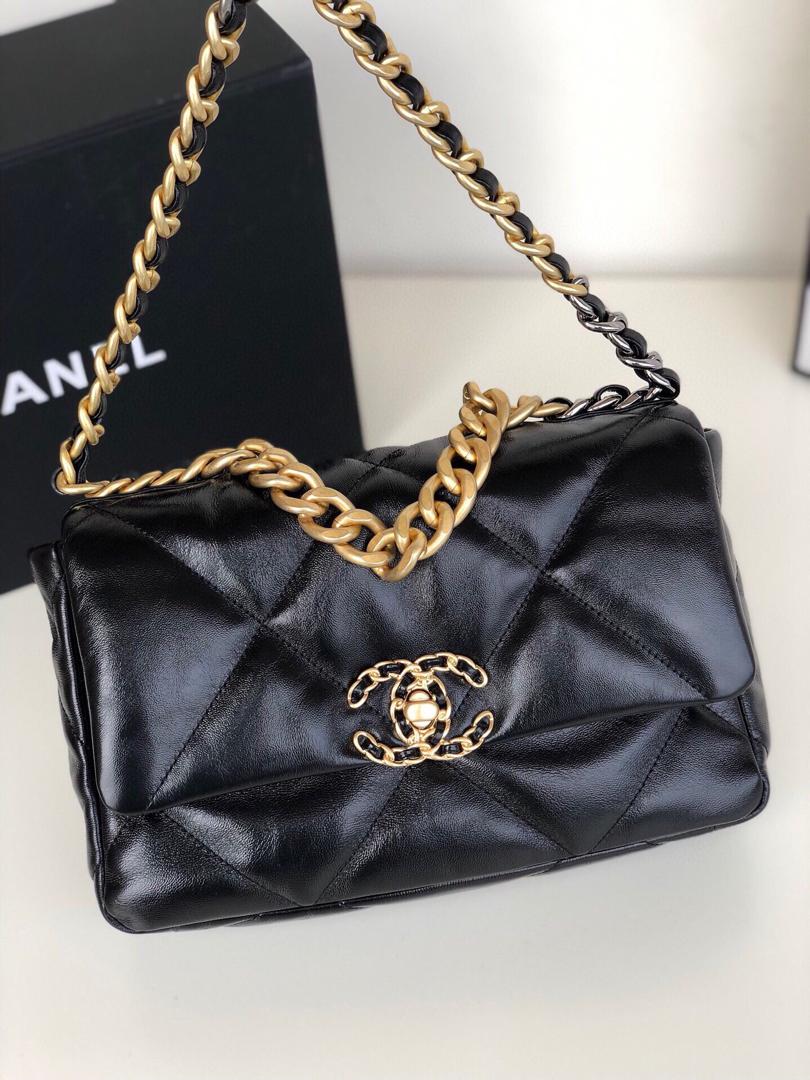 Chanel 19 Large Flap Bag Black
