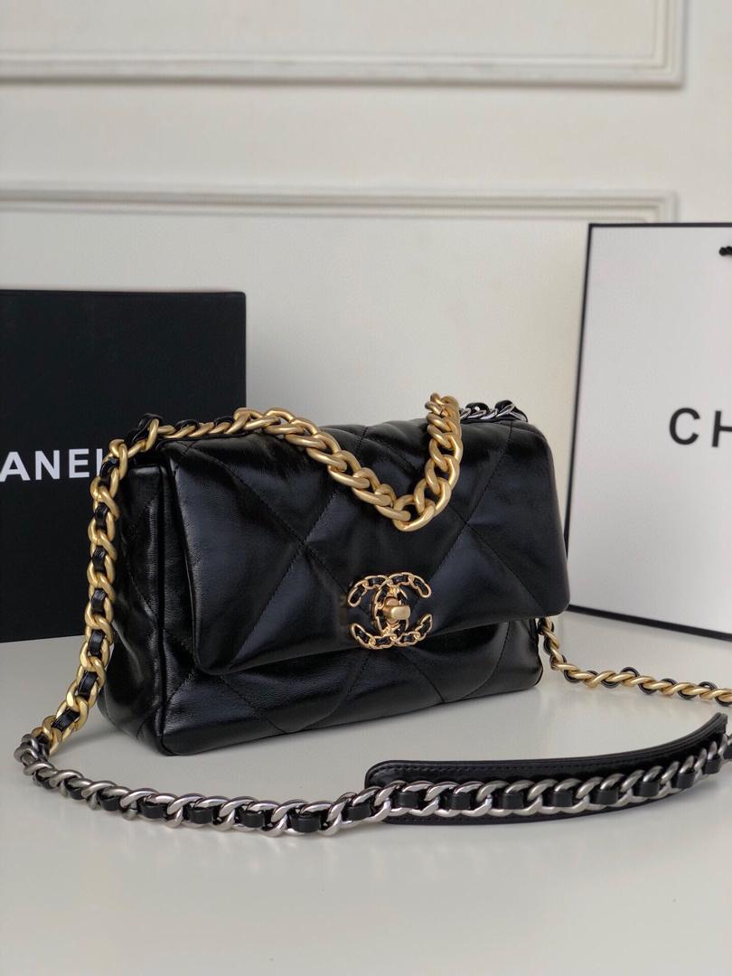 Chanel 19 Large Flap Bag Black