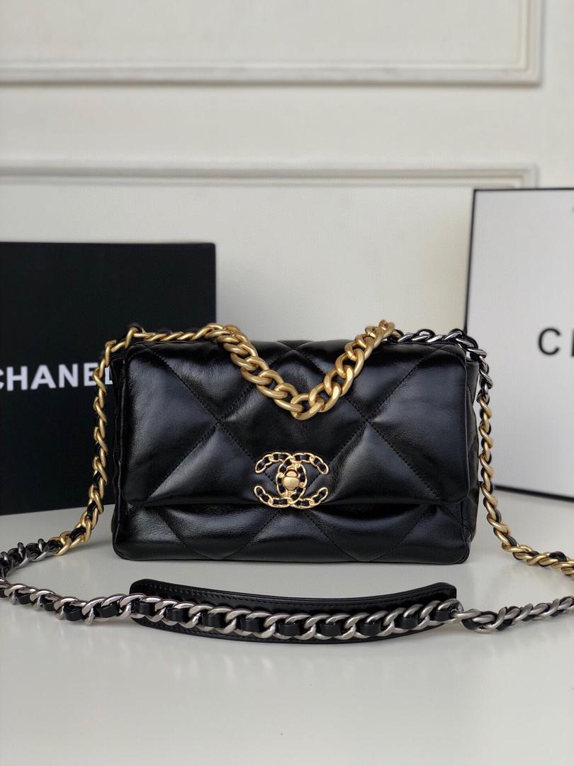 Chanel 19 Large Flap Bag Black
