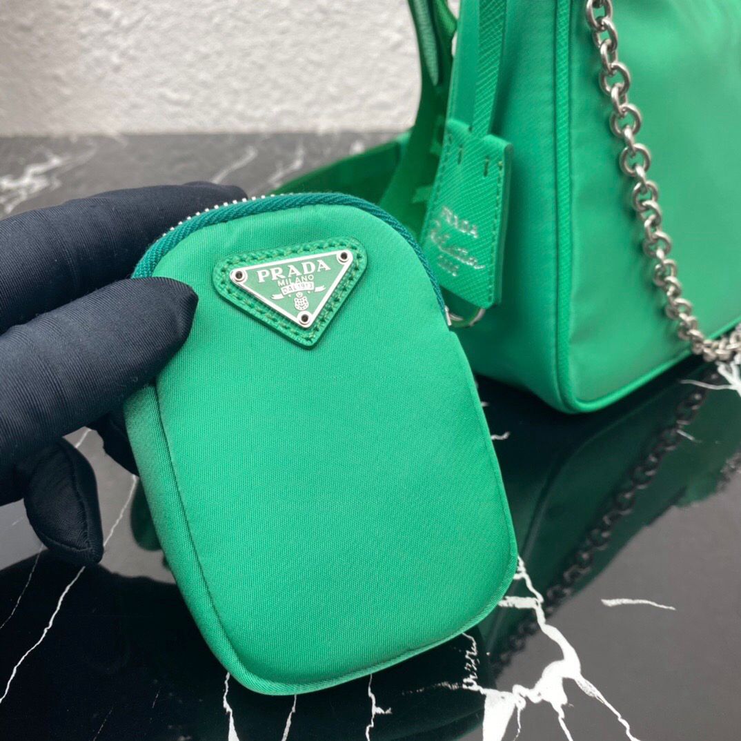 Prada Re-Edition 2005 Nylon Bag Mint Green
