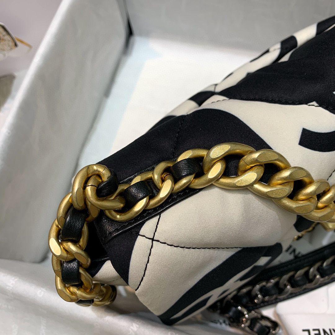 Chanel 19 Flap Bag Medium Black Ecru - Ecru and Black