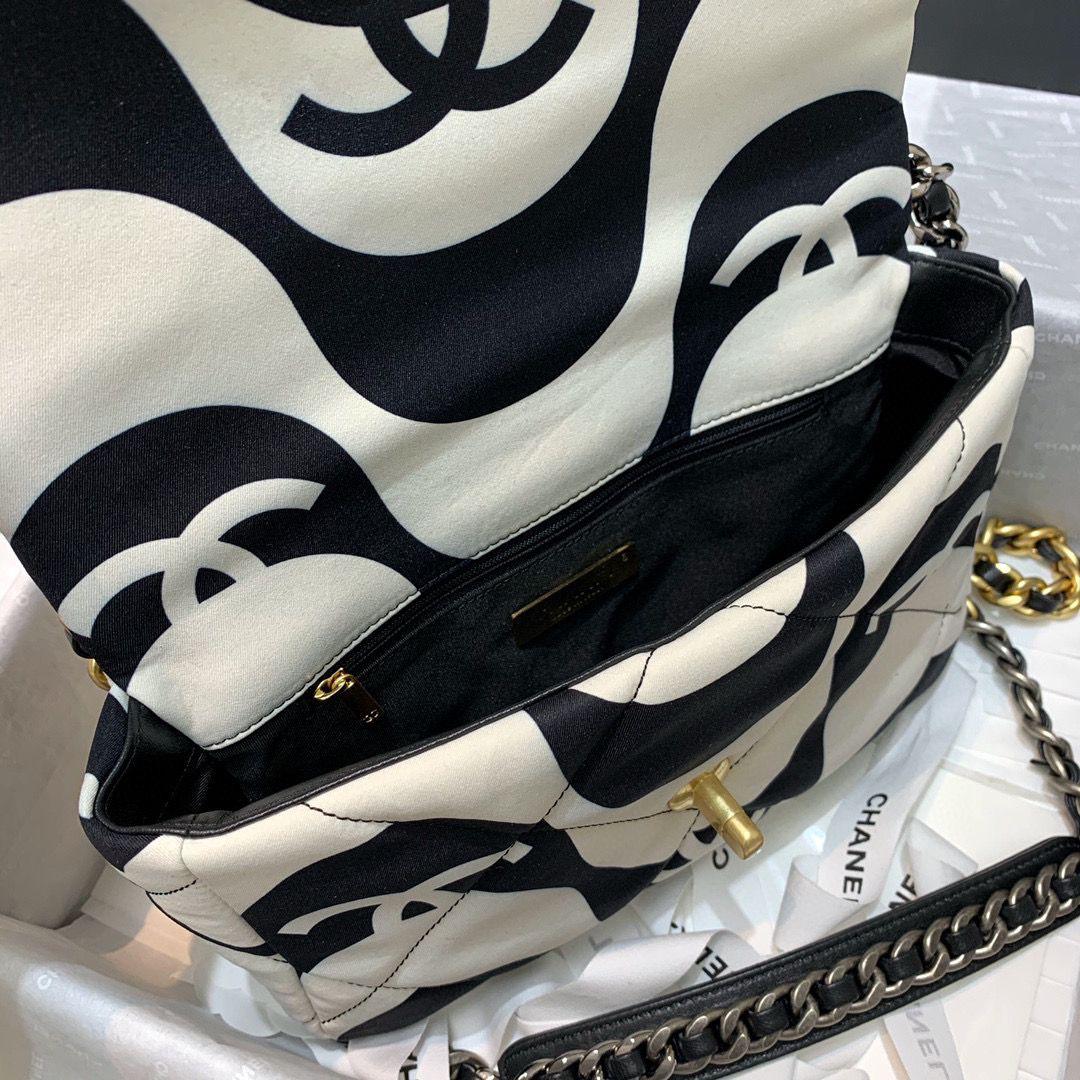 Chanel 19 Flap Bag Medium Black Ecru - Ecru and Black