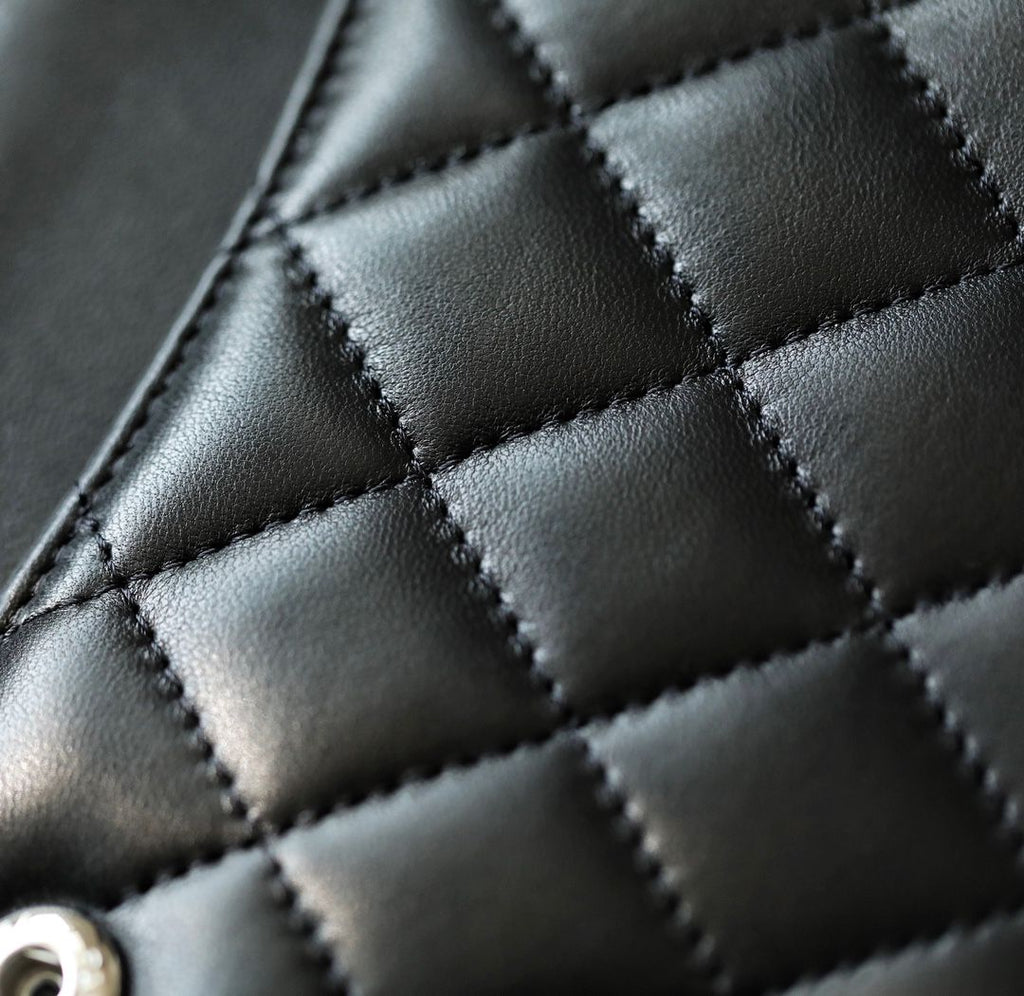 Chanel Timeless Classic Flap Bag Silver Hardware - Black