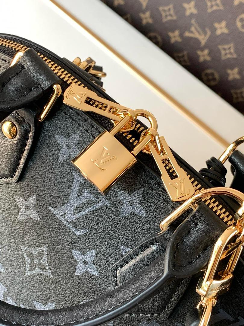 Louis Vuitton Alma BB Monogram Ink Handbag - Black