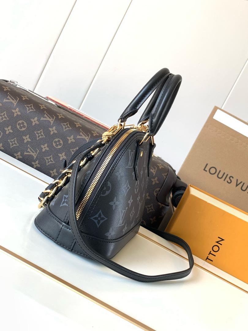 Louis Vuitton Alma BB Monogram Ink Handbag - Black