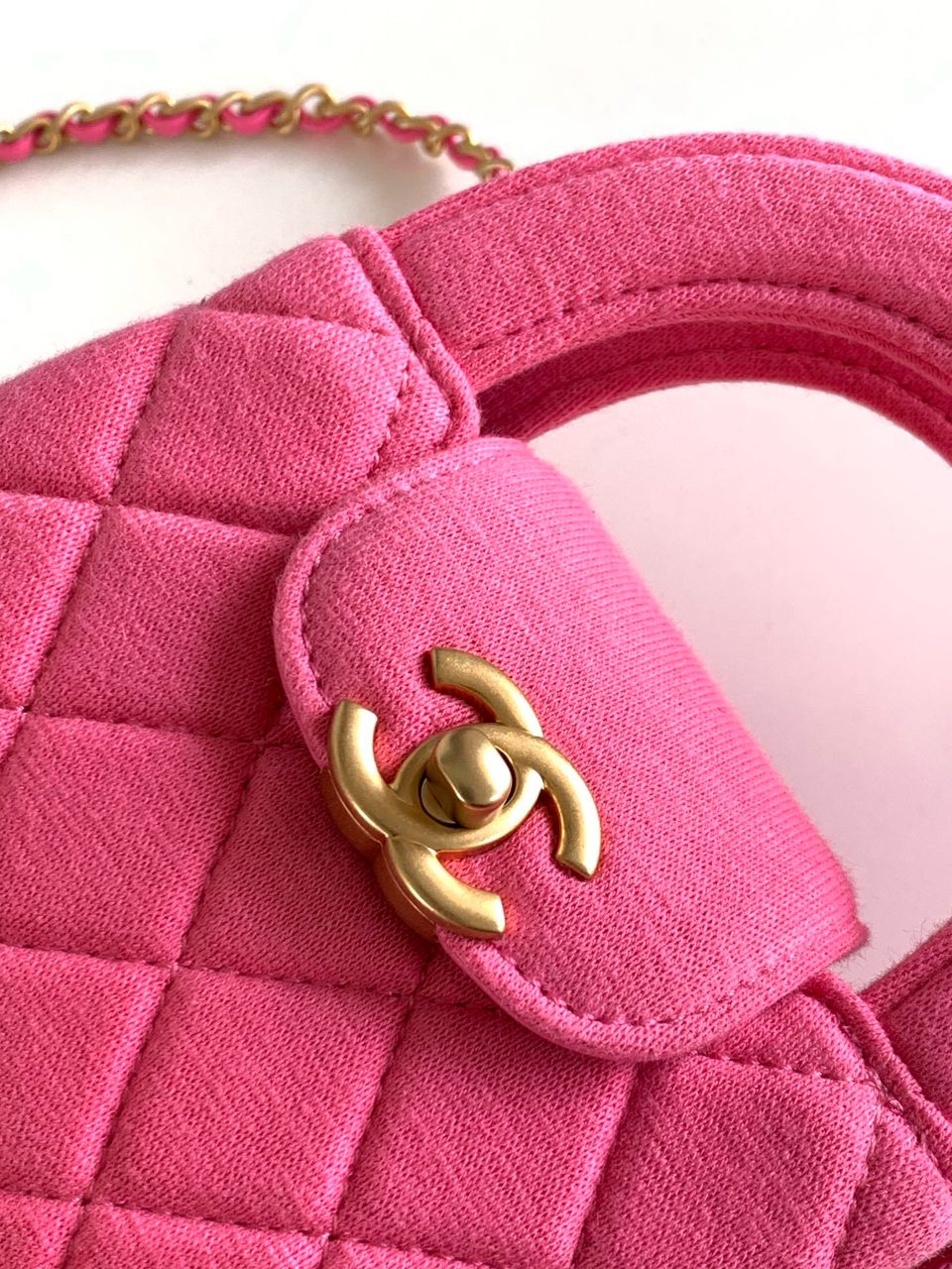 Chanel Mini Nano Jersey Kelly Handbag - Pink