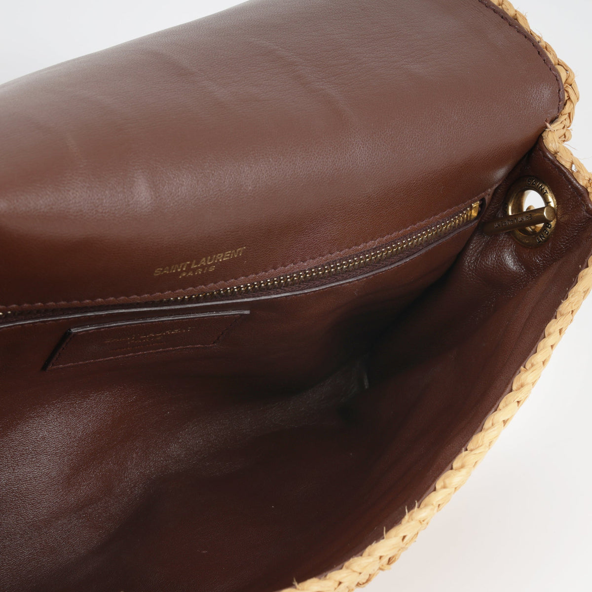 YSL Kate 99 Tassel in Raffia Shoulder Bag