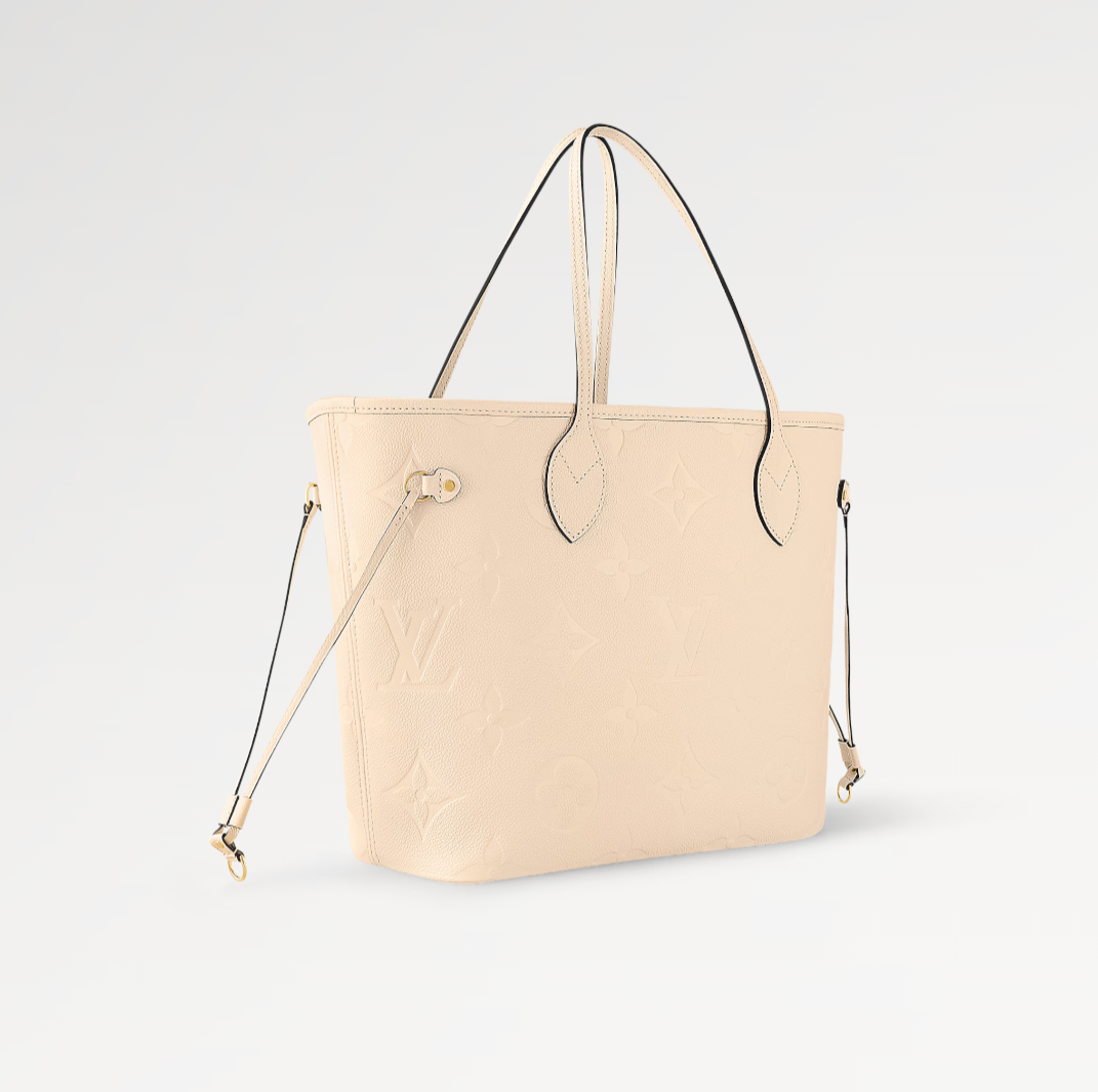 Louis Vuitton Neverfull MM Crème Beige Tote Bag