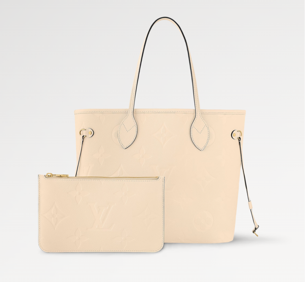 Louis Vuitton Neverfull MM Crème Beige Tote Bag