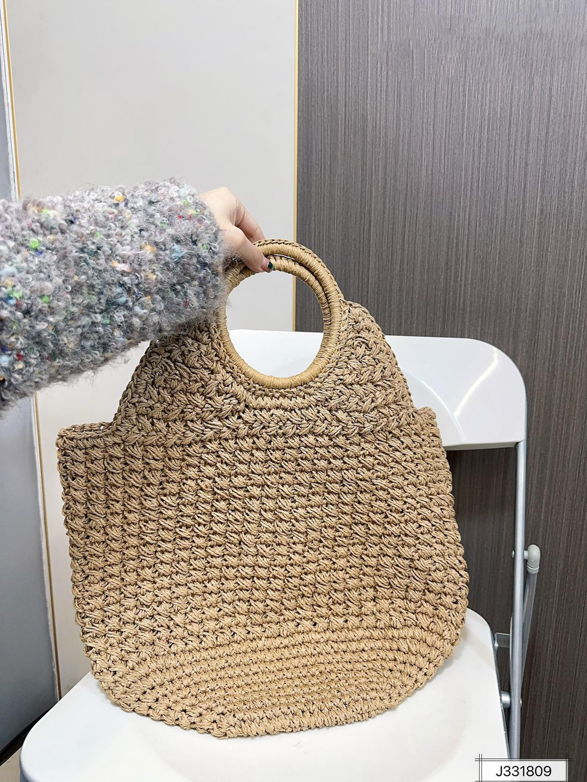 YSL Saint Laurent Summer Raffia Tote Bag