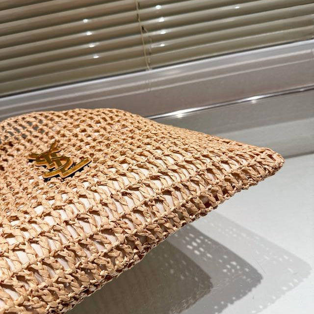 Saint Laurent YSL Raffia Tote Bag