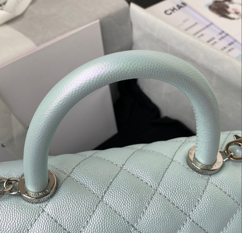 Chanel Coco Handle Bag 92990 23cm - Blue