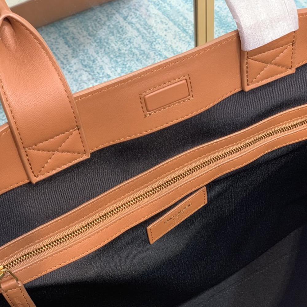 YSL Tag Hobo Bag - Beige/Brown